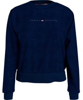 Tommy Hilfiger Tonal Logo Lounge Sweatshirt Beige,Blauw - Small,Medium,Large,X-Large