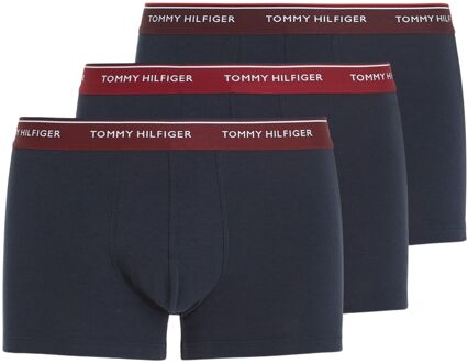 Tommy Hilfiger Trunk Boxershorts Heren (3-pack) blauw - rood - M