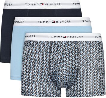 Tommy Hilfiger Trunk Boxershorts Heren (3-pack) blauw - wit - grijs - zwart - L