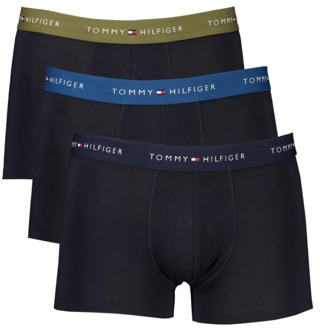 Tommy Hilfiger Trunk Boxershorts Heren (3-pack) donker blauw - groen - blauw - S