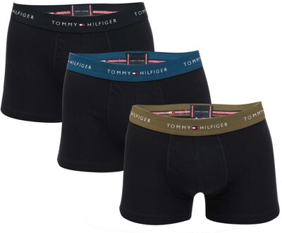 Tommy Hilfiger Trunk Boxershorts Heren (3-pack) donker blauw - groen - blauw - S
