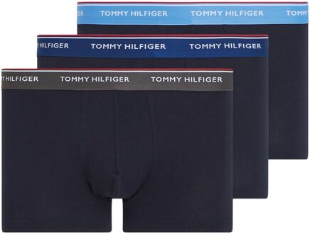 Tommy Hilfiger Trunk Boxershorts Heren (3-pack) donkerblauw - blauw - grijs - S