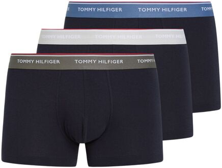 Tommy Hilfiger Trunk Boxershorts Heren (3-pack) donkerblauw - groen - grijs - blauw - L