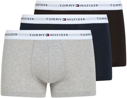 Tommy Hilfiger Trunk Boxershorts Heren (3-pack) donkerblauw - zwart - grijs - L