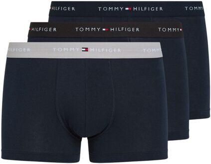 Tommy Hilfiger Trunk Boxershorts Heren (3-pack) donkerblauw - zwart - grijs - XL
