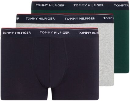 Tommy Hilfiger Trunk Boxershorts Heren (3-pack) donkergroen - grijs - donkerblauw - L