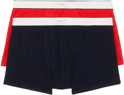 Tommy Hilfiger Trunk Boxershorts Jongens (2-pack) rood - blauw - wit - 152-164