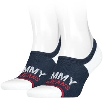 Tommy Hilfiger Uni Tj No Show High Cut Navy 2-Pack-39/42 - 39/42