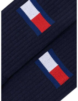 Tommy Hilfiger Uniseks adult logo sokken (set van 2) - maat 44-47 Blauw
