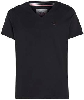 Tommy Hilfiger V-hals T-shirt Tommy Hilfiger , Black , Heren - M