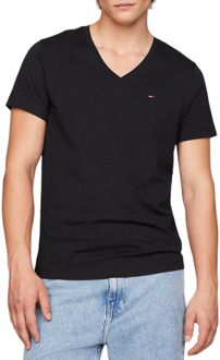 Tommy Hilfiger V-hals T-shirt Tommy Hilfiger , Black , Heren - M