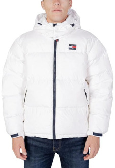 Tommy Hilfiger Veelzijdige korte donsjas voor heren Tommy Jeans , White , Heren - XL