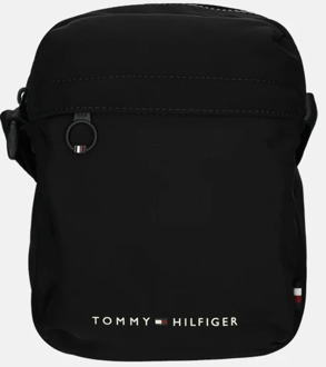 Tommy Hilfiger Verstelbare Schoudertas Zwart Contrast Details Tommy Hilfiger , Black , Heren - ONE Size