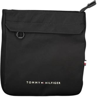 Tommy Hilfiger Verstelbare Schoudertas Zwart Polyester Tommy Hilfiger , Black , Heren - ONE Size