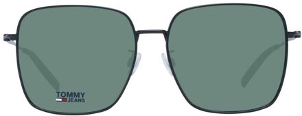 Tommy Hilfiger Vierkante Zonnebril Groene Lensen - maat Zwart
