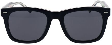 Tommy Hilfiger Vierkante Zonnebril Klassieke Stijl UV Bescherming Donkerblauw