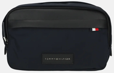 Tommy Hilfiger washbag toilettas nylon space blue Donkerblauw