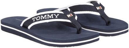 Tommy Hilfiger Webbing Pool Slide Flip Flops Tommy Hilfiger , Blue , Dames - 37 Eu,38 Eu,40 Eu,39 Eu,36 EU