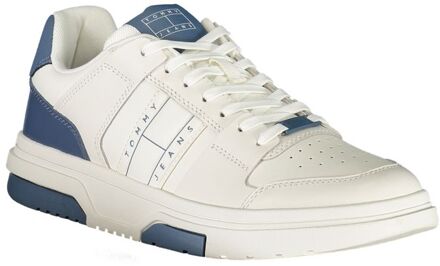Tommy Hilfiger Witte Leren Sneakers voor Mannen - maat EU 40 Ivoor