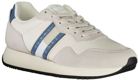 Tommy Hilfiger Witte Leren Sneakers voor Mannen - maat Ivoor