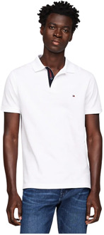 Tommy Hilfiger Witte Polo Shirt Regular Fit Tommy Hilfiger , White , Heren - 2Xl,Xl,L,M,S