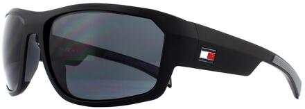 Tommy Hilfiger Zonnebril 1722/s Heren Cat. 3 Rechthoekig Grijs Zwart
