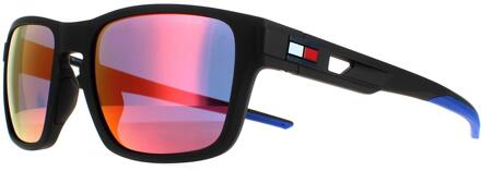 Tommy Hilfiger Zonnebril Th 1952/S 0vk Mi Matt Black Blue Orange Mirror - maat Zwart