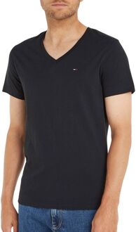 Tommy Hilfiger Zwarte Heren T-shirt met Korte Mouwen Tommy Hilfiger , Black , Heren - 2Xl,Xl,L,M,S