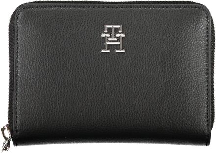 Tommy Hilfiger Zwarte ritsportemonnee voor dames Tommy Hilfiger , Black , Dames - ONE Size