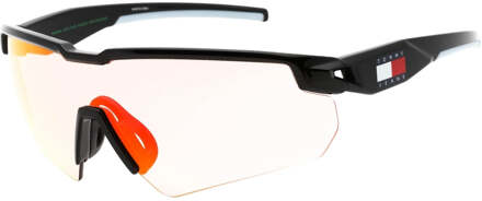 Tommy Hilfiger zwarte zonnebril met enkele lens - One Size