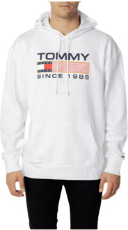 Tommy Jeans Athletic Biologisch Katoenen Hoodie Tommy Jeans , White , Heren - Xl,L,M,S,Xs