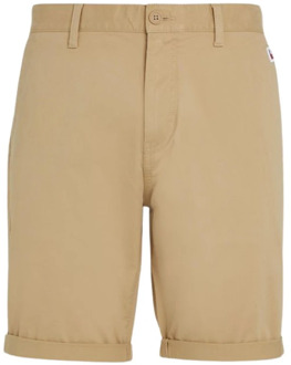 Tommy Jeans Beige Chino Shorts Scanton Short Tommy Jeans , Beige , Heren - W31,W34,W36,W30,W33,W29,W32