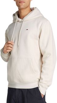 Tommy Jeans Beige Flag Hoodie voor Mannen Tommy Jeans , Beige , Heren - XL