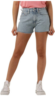 Tommy Jeans Blauwe Denim Hot Pant Shorts Tommy Jeans , Blue , Dames - W27