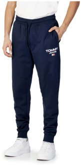 Tommy Jeans Blauwe effen broek met veters voor heren Tommy Jeans , Blue , Heren - XL