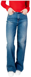 Tommy Jeans Blauwe Rits- en Knoopsluiting Dames Jeans Tommy Jeans , Blue , Dames - W30 L32,W28 L32,W27 L32