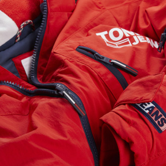 Tommy Jeans Blouson Tommy Jeans herenjas met effen print Rood - L