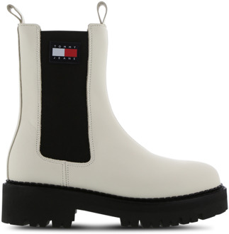 Tommy Jeans Chelsea Sneakers Dames - Beige - Maat 40 - Leer