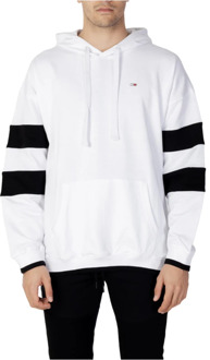 Tommy Jeans College Hoodie Lente/Zomer Collectie Tommy Jeans , White , Heren - M/L