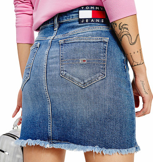 Tommy Jeans damesrok met vlaglogo Blauw - EU 25