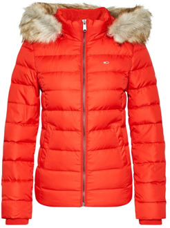 Tommy Jeans Down Jackets Tommy Jeans , Rood , Dames - S,Xs,2Xs