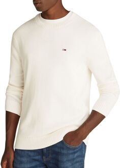 Tommy Jeans Essential Slim Sweater Tommy Jeans , White , Heren - 2Xl,Xl,L