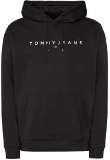 Tommy Jeans Essentiële hoodie - Zwart Tommy Jeans , Black , Heren - L,M