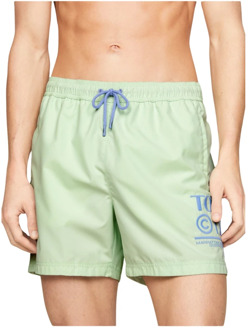 Tommy Jeans Geborduurde logo zwemshorts - Groen Tommy Jeans , Green , Heren - L,M,S