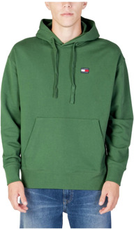 Tommy Jeans Groene effen hoodie met capuchon Tommy Jeans , Green , Heren - Xl,L,M,S,Xs