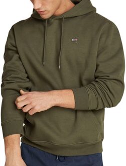 Tommy Jeans Groene Flag Hoodie voor Mannen Tommy Jeans , Green , Heren - L