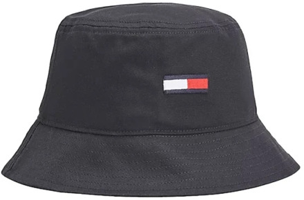 Tommy Jeans Hoed- TJM Flag Bucket HAT Tommy Jeans , Black , Unisex - ONE Size