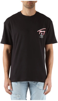 Tommy Jeans Katoenen Logo Print T-shirt Tommy Jeans , Black , Heren - 2Xl,L,M