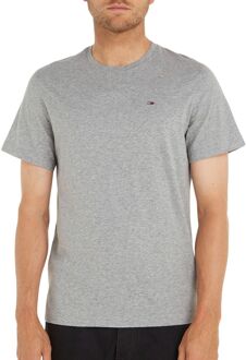 Tommy Jeans Klassiek Katoenen T-shirt voor Mannen Tommy Jeans , Gray , Heren - 2Xl,Xl