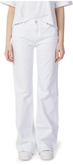 Tommy Jeans Klassieke witte straight jeans voor vrouwen Tommy Jeans , White , Dames - W34 L32